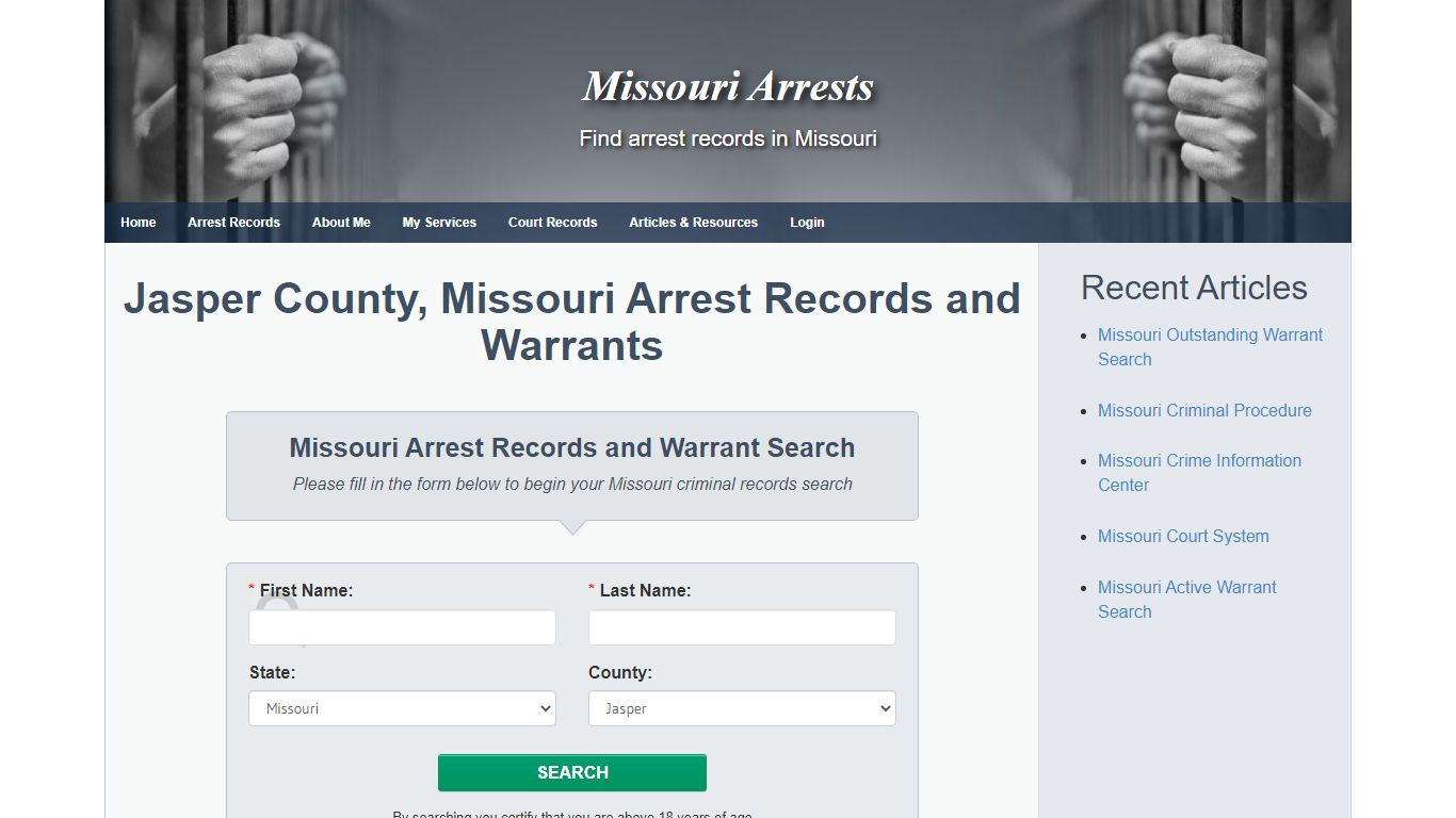 Jasper County, Missouri Arrest Records and Warrants