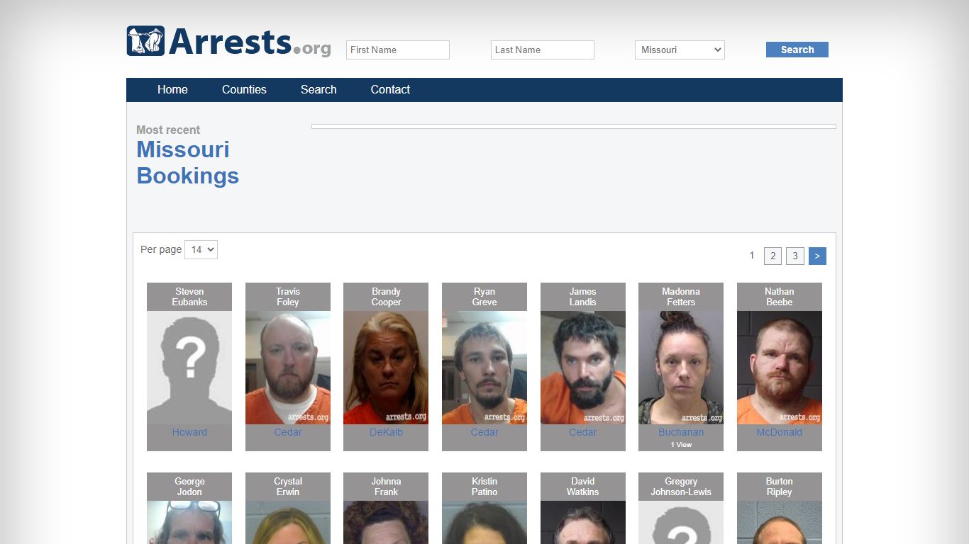 Missouri Arrests and Inmate Search